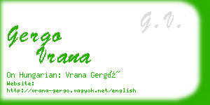 gergo vrana business card